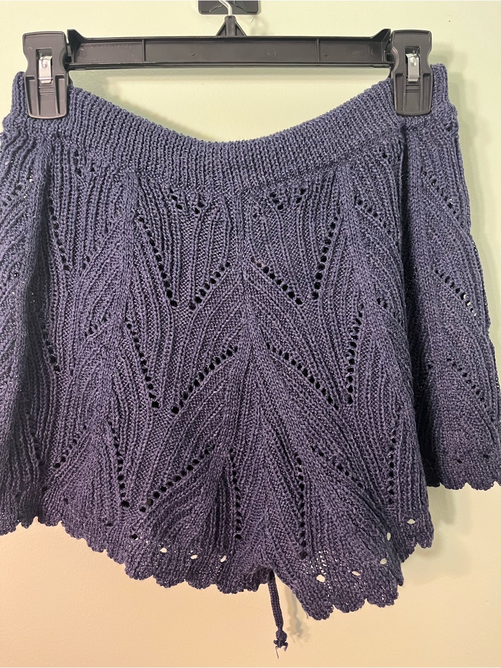 Knit Drawstring Bathing Suit Shorts - Navy New Without Tag - Picture 3 of 4